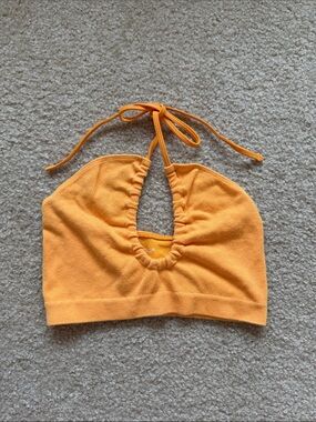 Urban Outfitters Orange Halter Bandeau Top